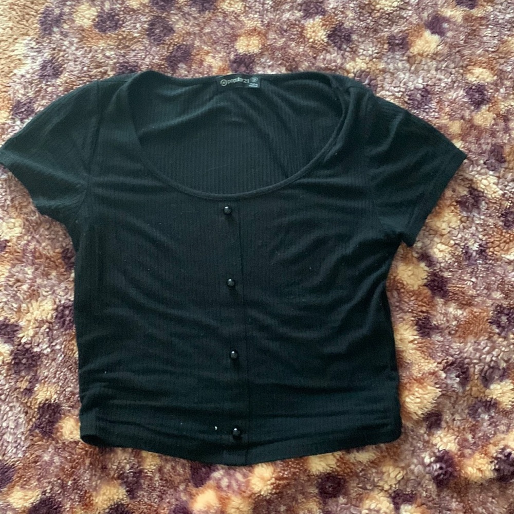 Black shirt with buttons